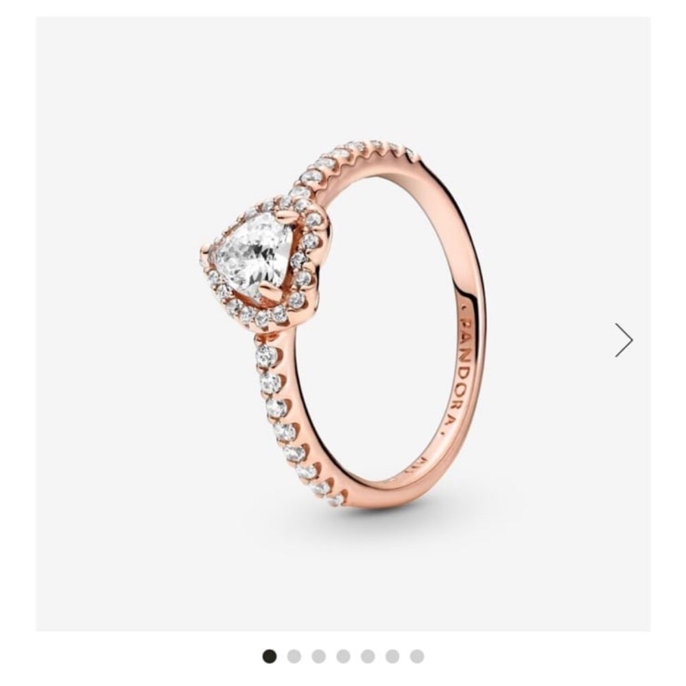 Pandora Rose Gold Heart-Shaped Ring